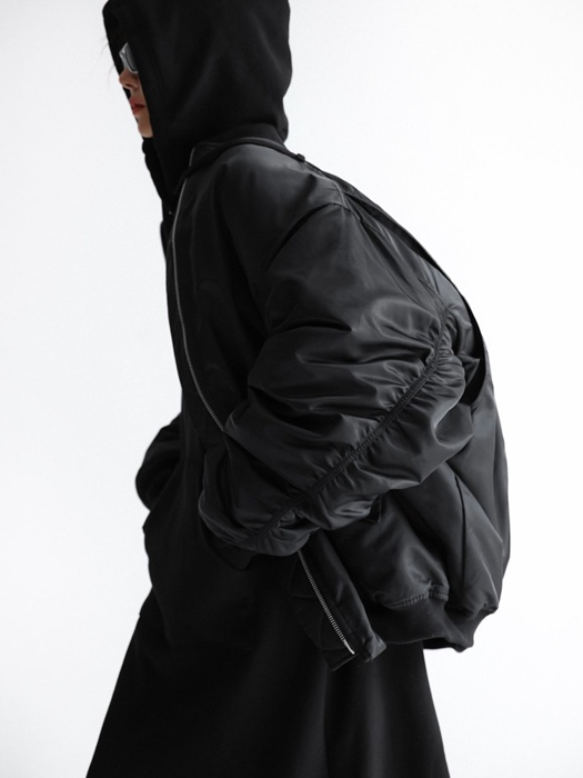 Super Oversized Two Way Zipper MA-1 Bomber Jacket Super Oversized Two Way Zipper MA-1 Bomber Jacket