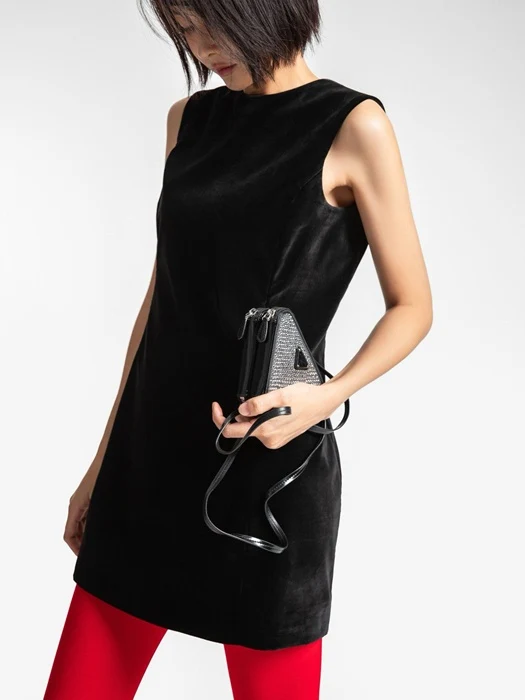 Classic Velvet Mini Sleeveless One-piece Classic Velvet Mini Sleeveless One-piece