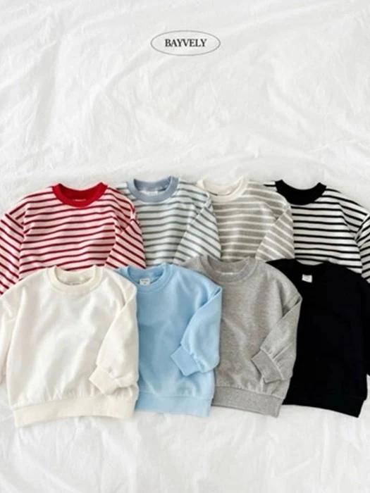 Plain Stripe Sweatshirt (set of 2) Plain Stripe Sweatshirt (set of 2)