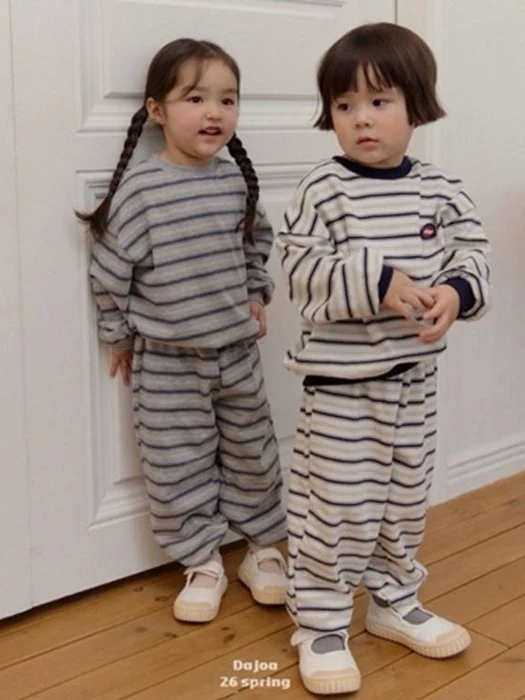 Stripe Top Bottom Set