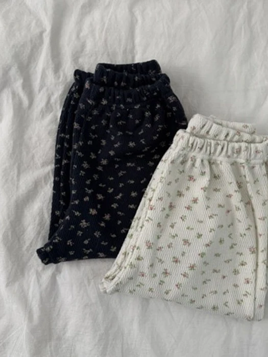 Floral Double-Layer Pants