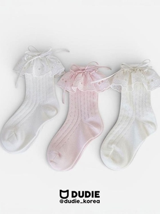 Eyelet Socks (set of 3)
