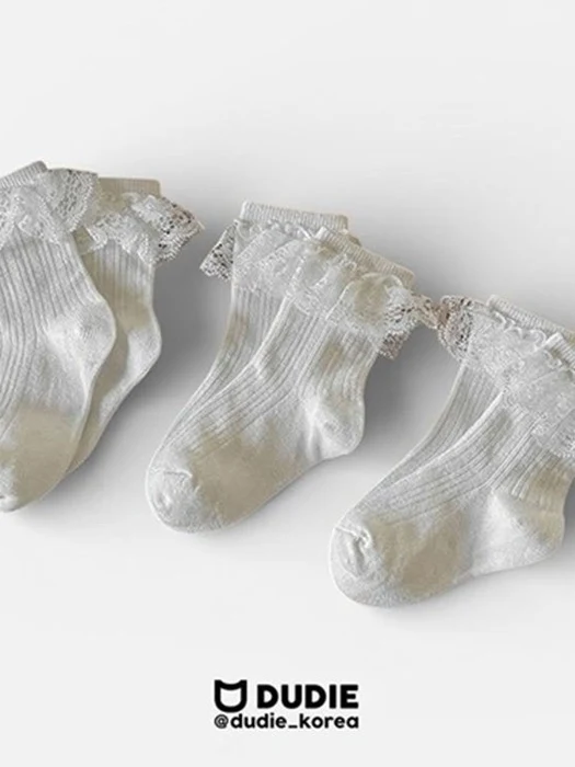 White Lace Socks (set of 3)