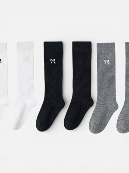 Ribbon Knee Socks (set of 3)
