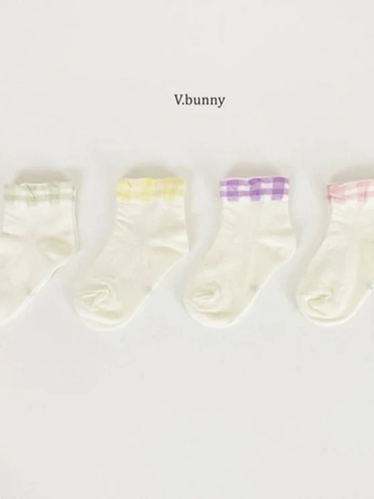 Faux Check Socks (set of 4)