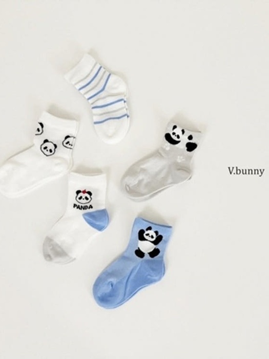 Apple Panda Socks (set of 5)