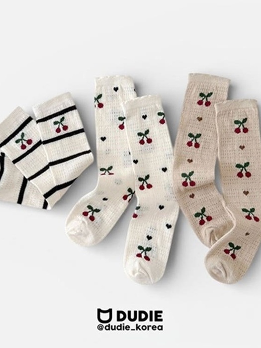 Cherry Che Socks (set of 3)