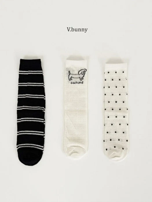 Dangle Dachshund Socks (set of 3)