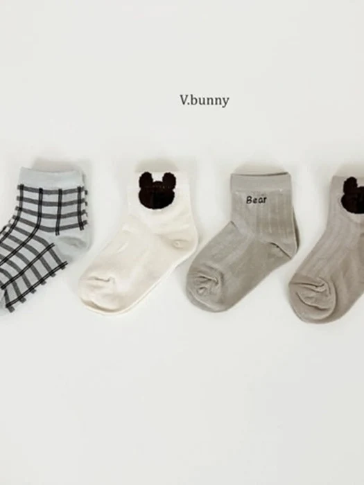 Black Bear Socks (set of 4)
