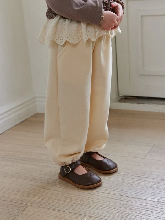 Lace Hem Jogger Pants