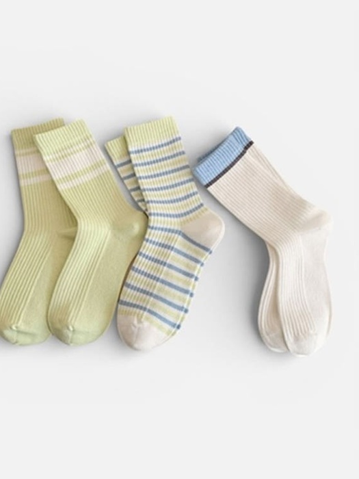 Blue Stripe Socks (set of 4)