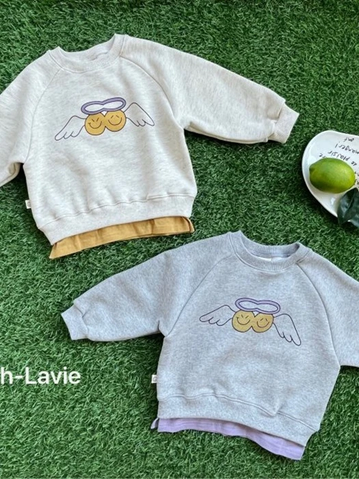 Angel Smile Layered Sweatshirt Angel Smile Layered Sweatshirt