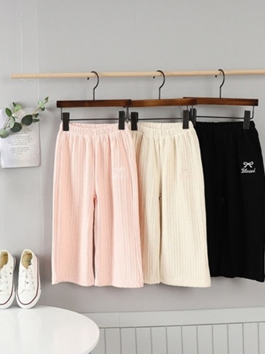 Joy Ribbon Embroidered Wide Pants Joy Ribbon Embroidered Wide Pants