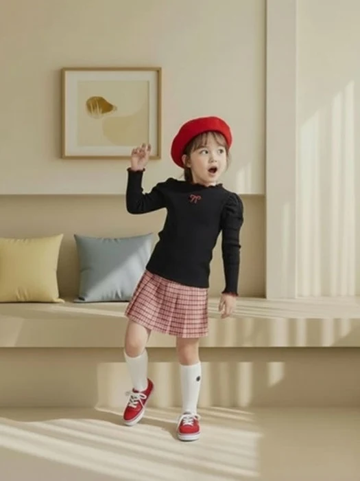 Check Pleated Skirt Check Pleated Skirt