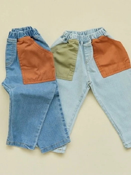 Stretch Denim Pocket Pants Stretch Denim Pocket Pants by Orange Mom for Child - catalog view
