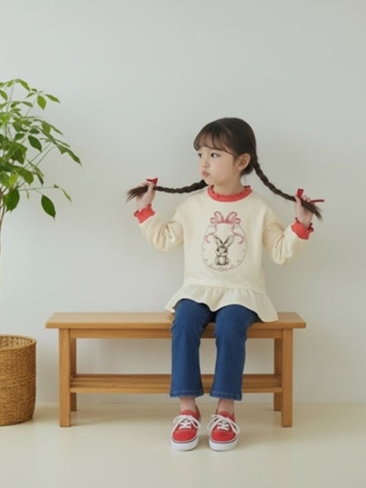Ribbon Bunny Long Tee Ribbon Bunny Long Tee