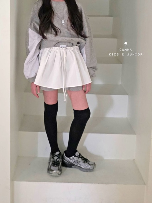 Color-Block Skirt Pants