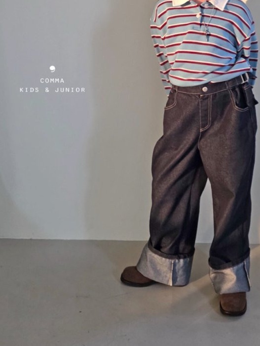 Roll Up Belt Denim Pants Roll Up Belt Denim Pants