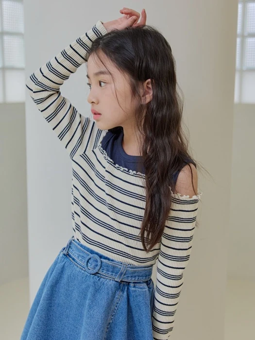 Striped Off-Shoulder Tee
