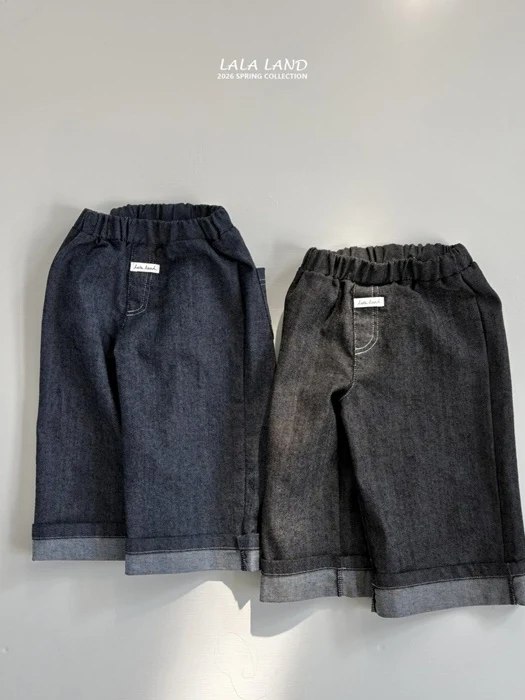 Roll-Up Stitch Denim Pants