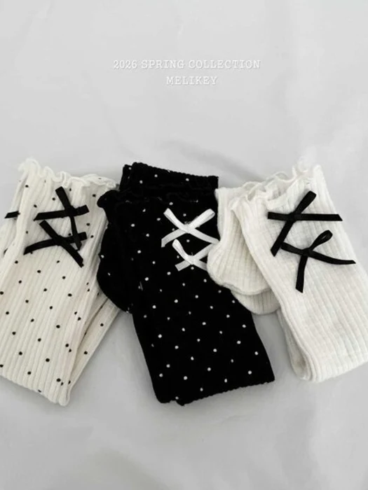 Double Ribbon Long Socks