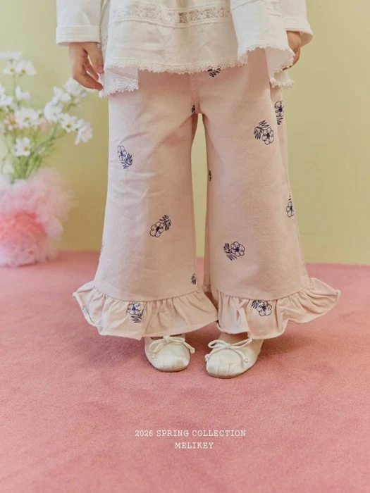 Floral Embroidered Pants