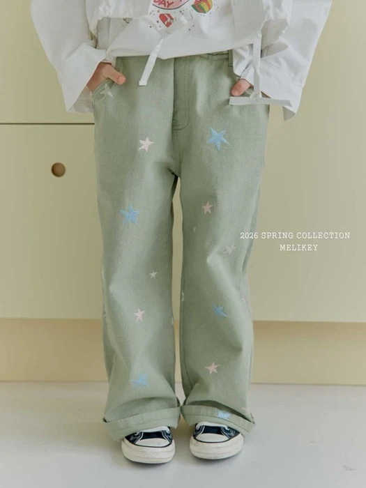 Star Embroidered Pants