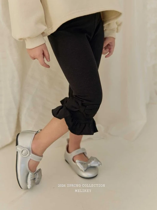 Ribbon Frill Cropped Leggings
