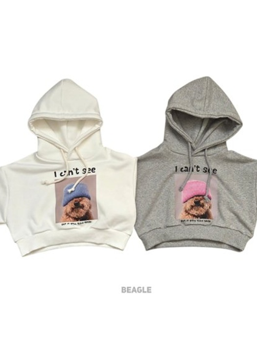 Puppy Crop Hoodie Sweatshirt