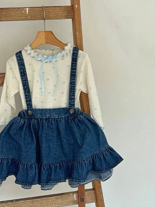 Ria Denim Suspender Skirt Ria Denim Suspender Skirt