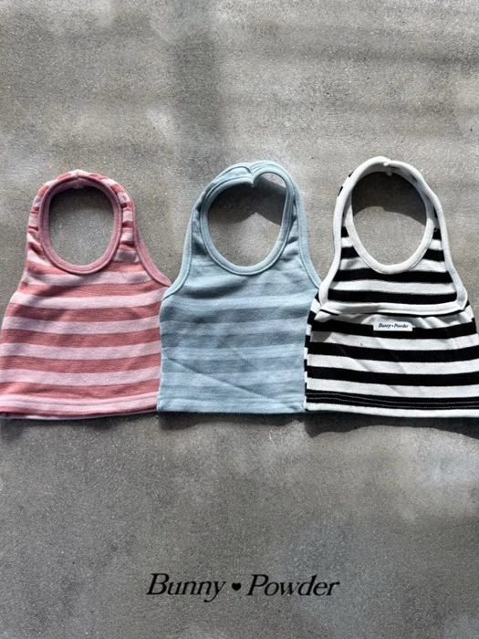Striped Halter Sleeveless Top Striped Halter Sleeveless Top