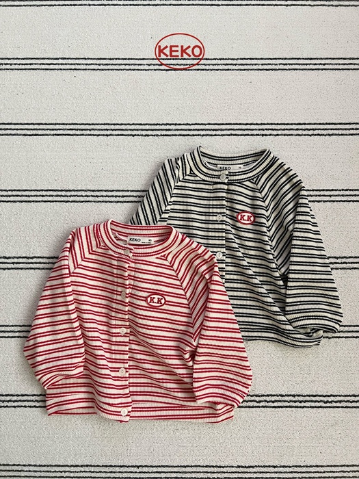 K Curly Stripe Cardigan K Curly Stripe Cardigan