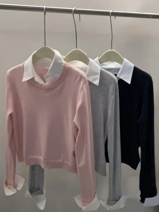 Jenna Collar Knit Top Jenna Collar Knit Top
