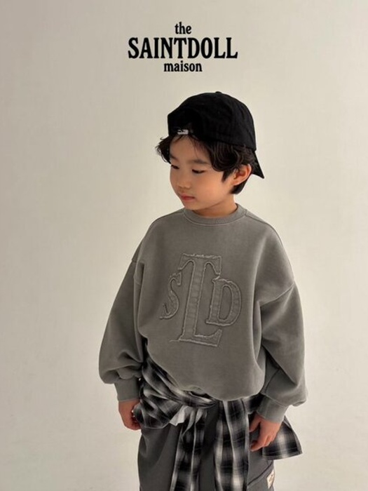 Embroidery Pigment Sweatshirt (Kids) Embroidery Pigment Sweatshirt (Kids)