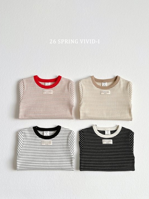 Contrast Trim Stripe Tee Contrast Trim Stripe Tee