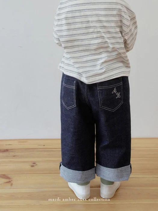 Roll-Up Denim Pants