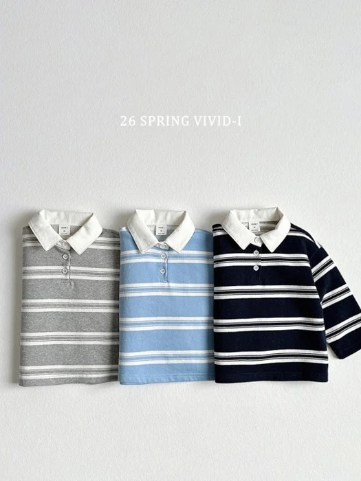 Multi Stripe Collared Tee
