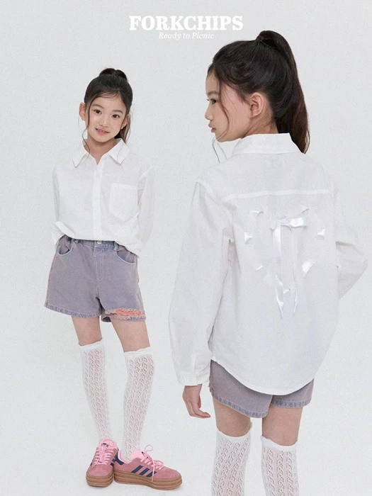 Ribbon Punching Shirt