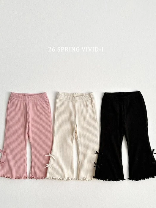 Ribbon Ribbed Bootcut Pants Ribbon Ribbed Bootcut Pants