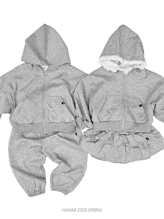 Mini Dot Hooded Zip-Up Set Mini Dot Hooded Zip-Up Set