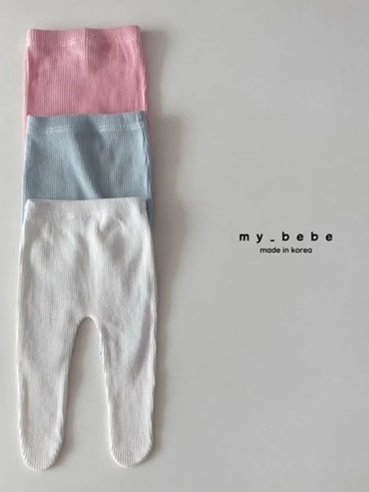 Spring Ribbed Footed Leggings