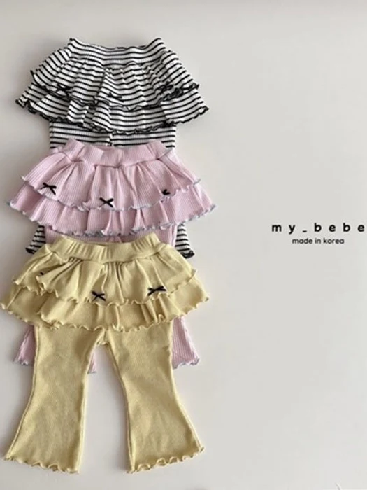 Two-Tier Ruffle Bootcut Pants