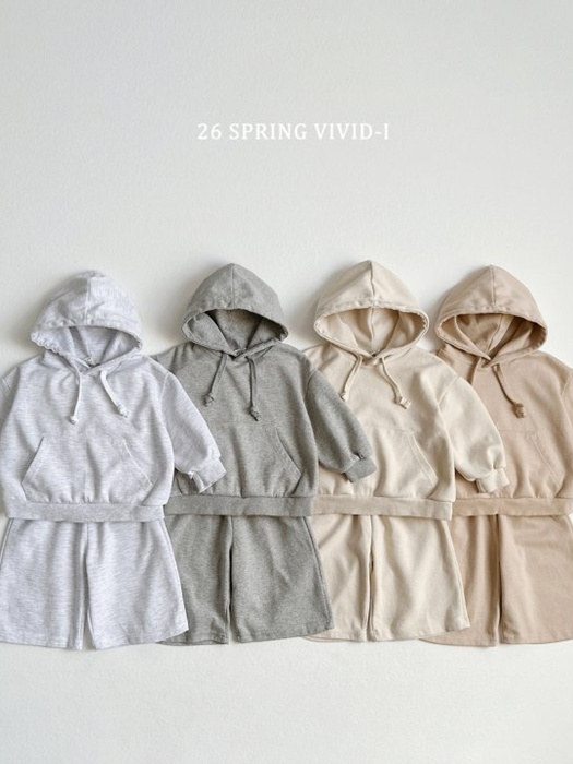 Hooded Mid Pants Set Hooded Mid Pants Set