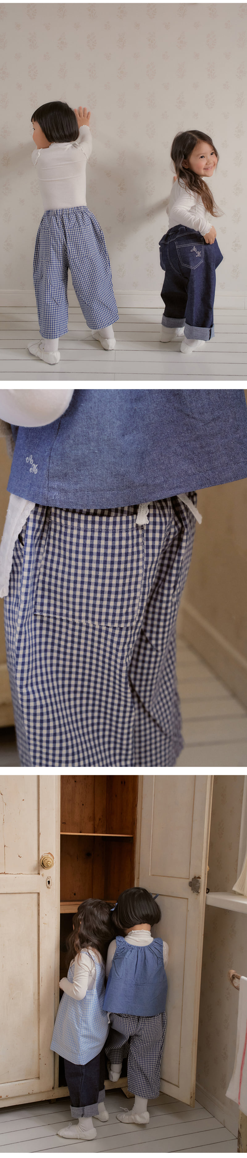 Amber - Korean Children Fashion - #childofig - Check Komong Pants - 3
