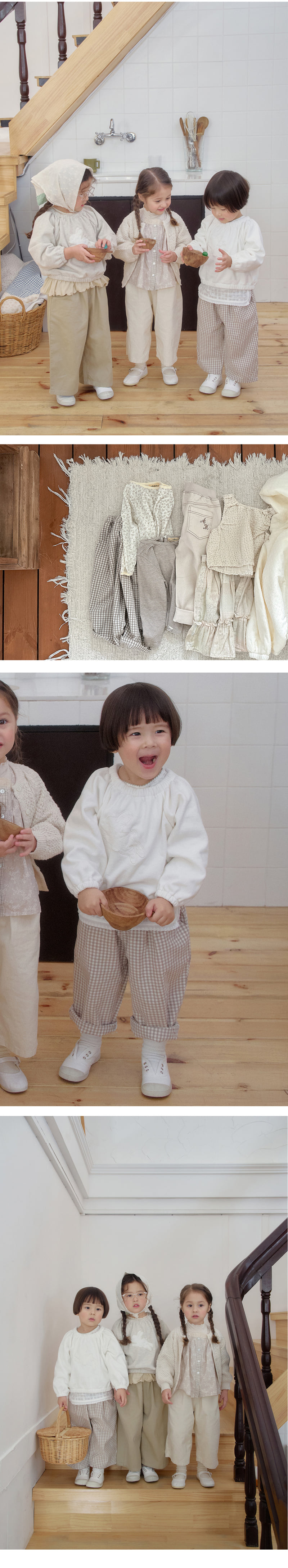 Amber - Korean Children Fashion - #designkidswear - Check Komong Pants - 5