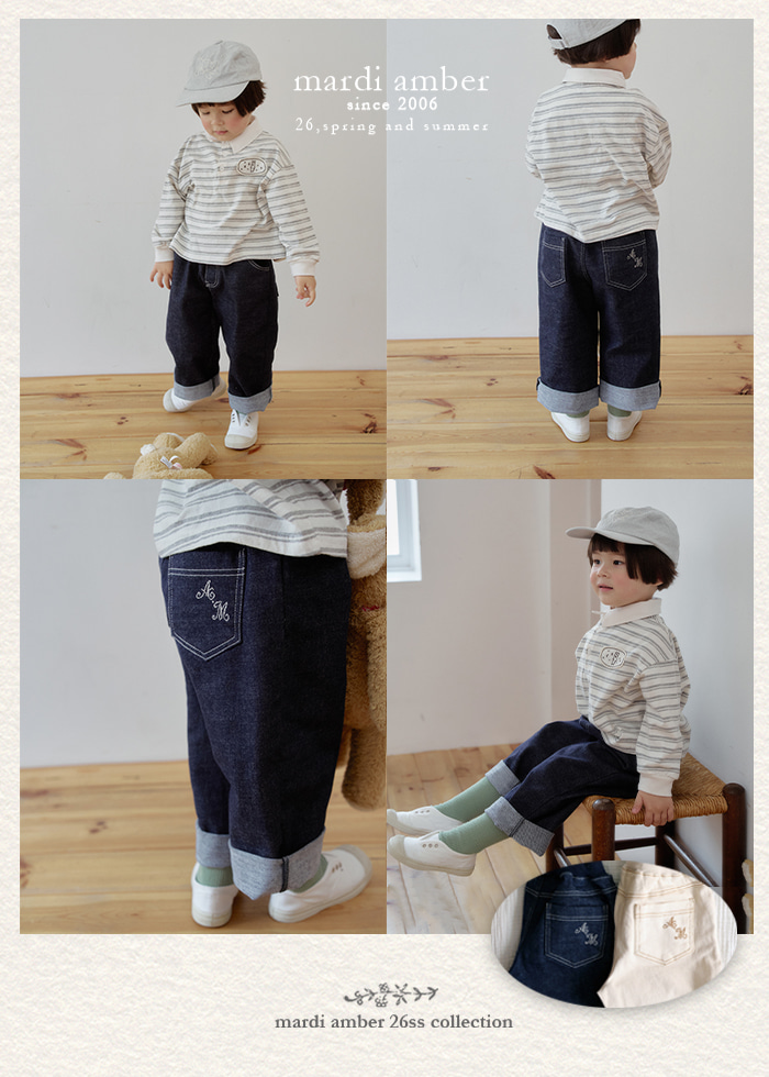 Amber - Korean Children Fashion - #discoveringself - Roll-Up Denim Pants