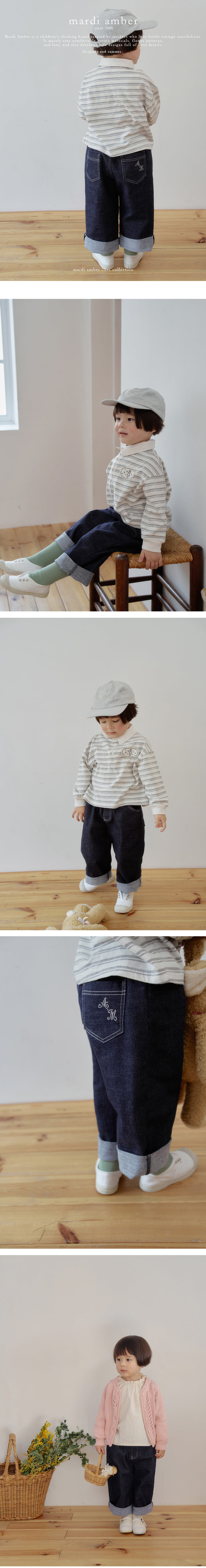 Amber - Korean Children Fashion - #fashionkids - Roll-Up Denim Pants - 2