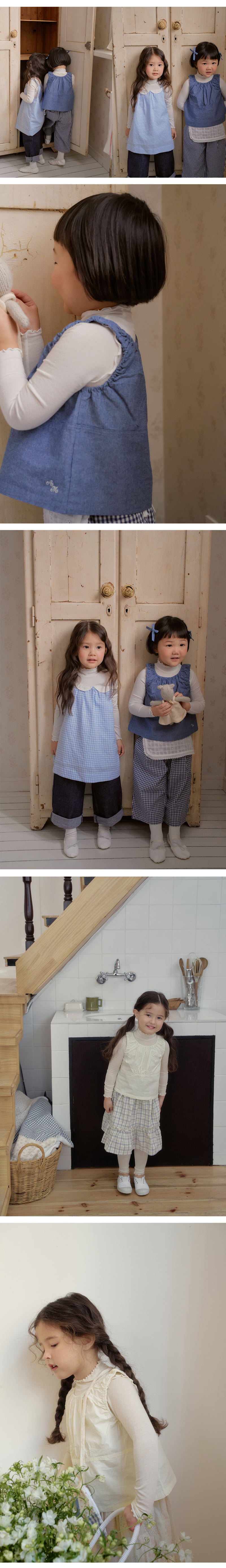 Amber - Korean Children Fashion - #minifashionista - Oat Frill Sleeveless Top - 4