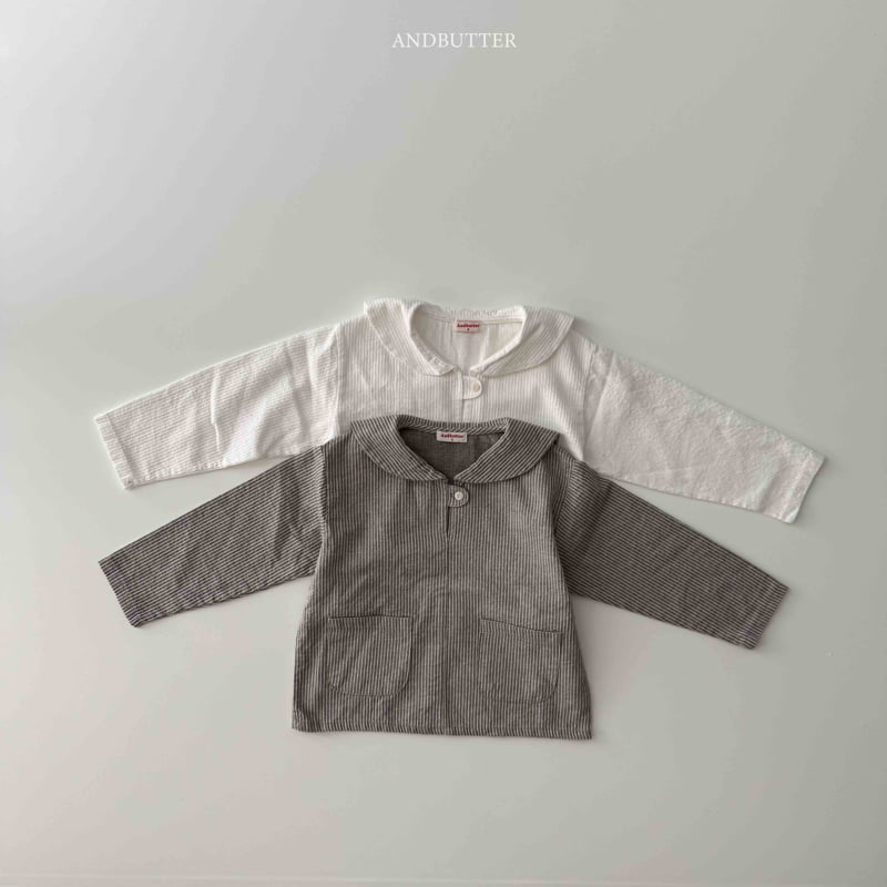 Andbutter - Korean Children Fashion - #Kfashion4kids - Sailor Striped Blouse