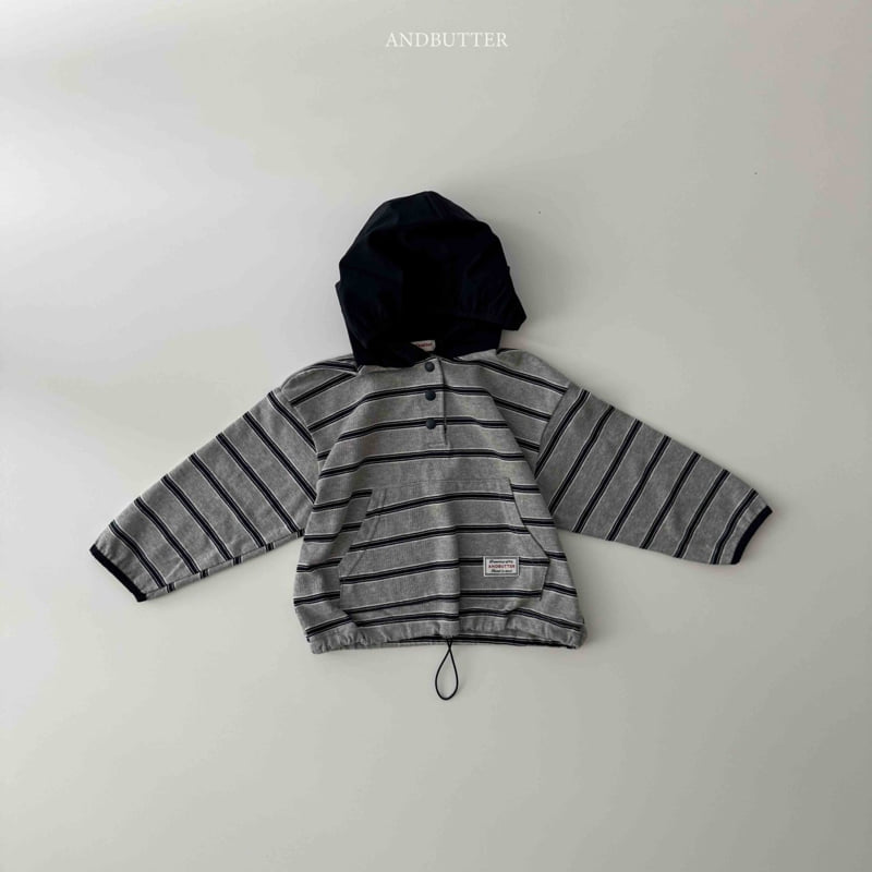 Andbutter - Korean Children Fashion - #childofig - Today Striped Hoodie - 6